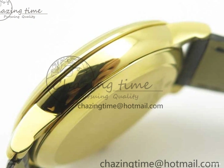 0111 De Ville YG MKF 1:1 Best Edition Silver Dial Diamonds Markers on Black Leather Strap MIYOTA 9015 V Flexible 8046